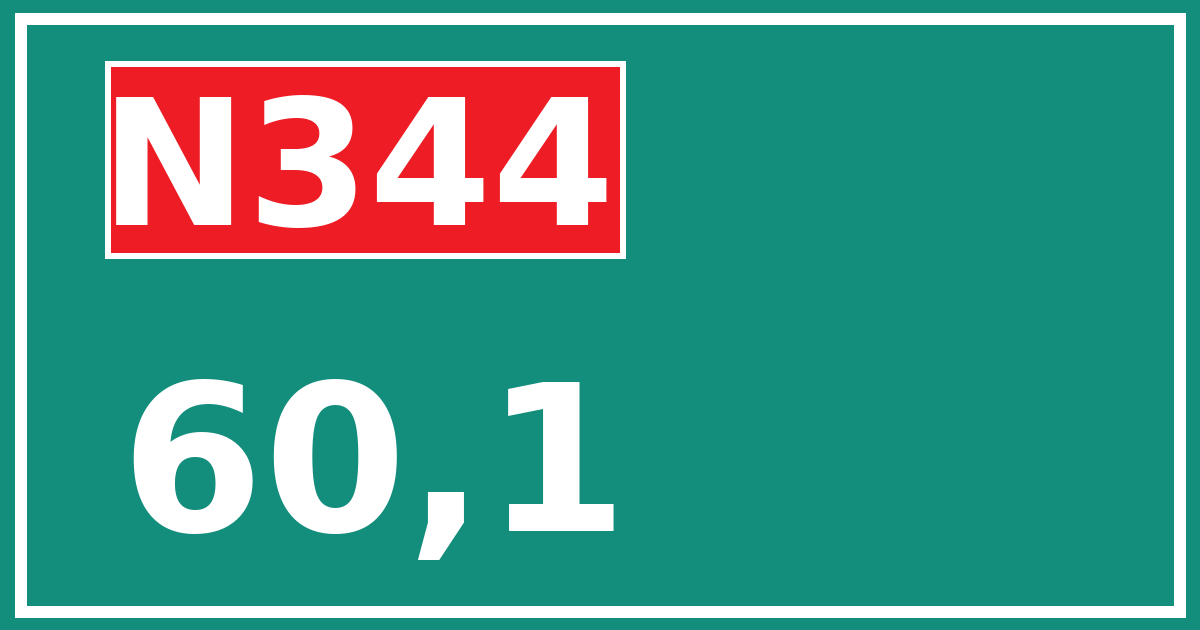 Hectometerbord N344 60,1