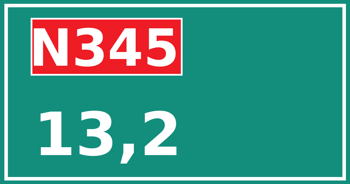 Hectometerbord N345 13,2