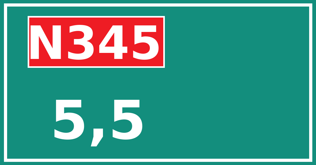 Hectometerbord N345 5,5