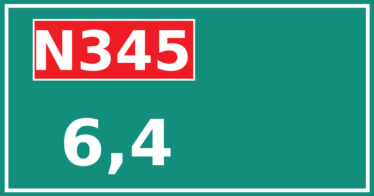 Hectometerbord N345 6,4