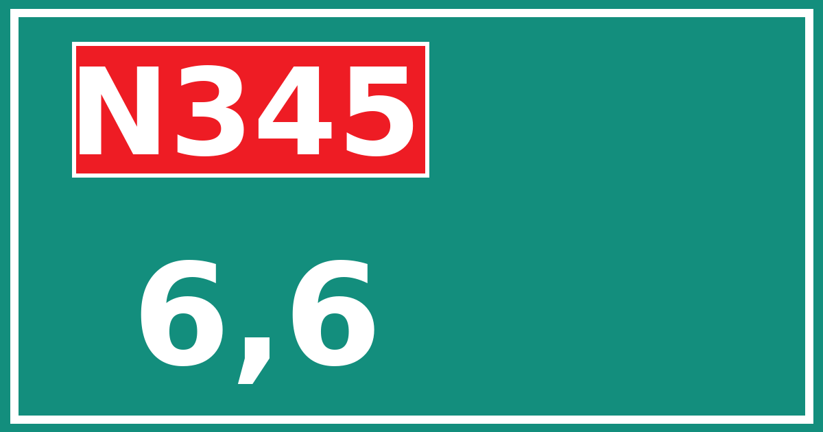 Hectometerbord N345 6,6