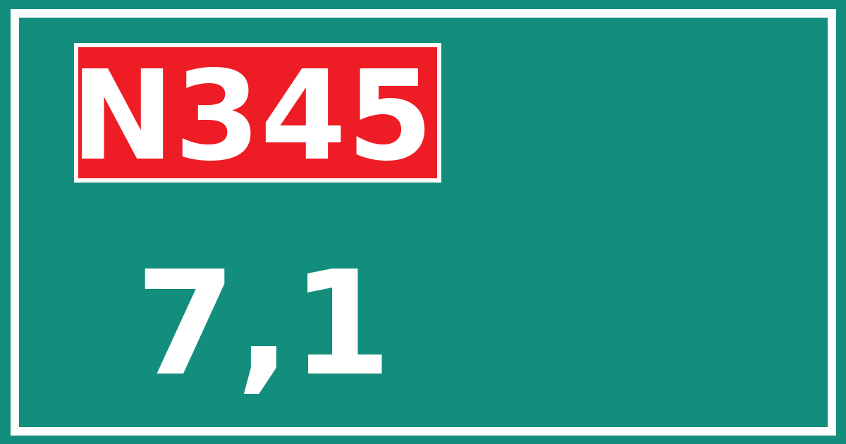 Hectometerbord N345 7,1