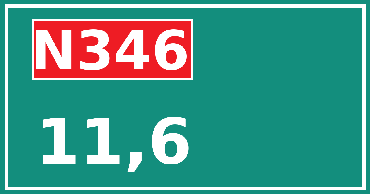 Hectometerbord N346 11,6