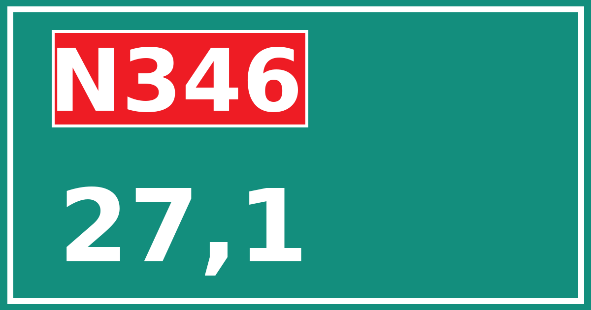 Hectometerbord N346 27,1