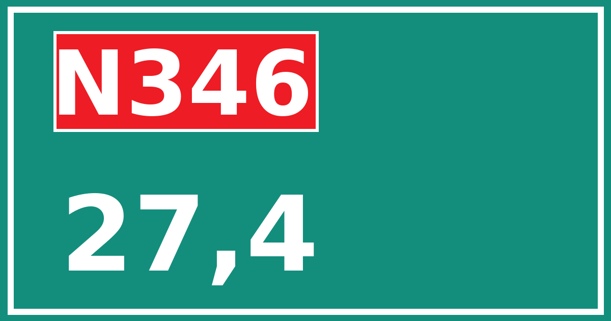 Hectometerbord N346 27,4