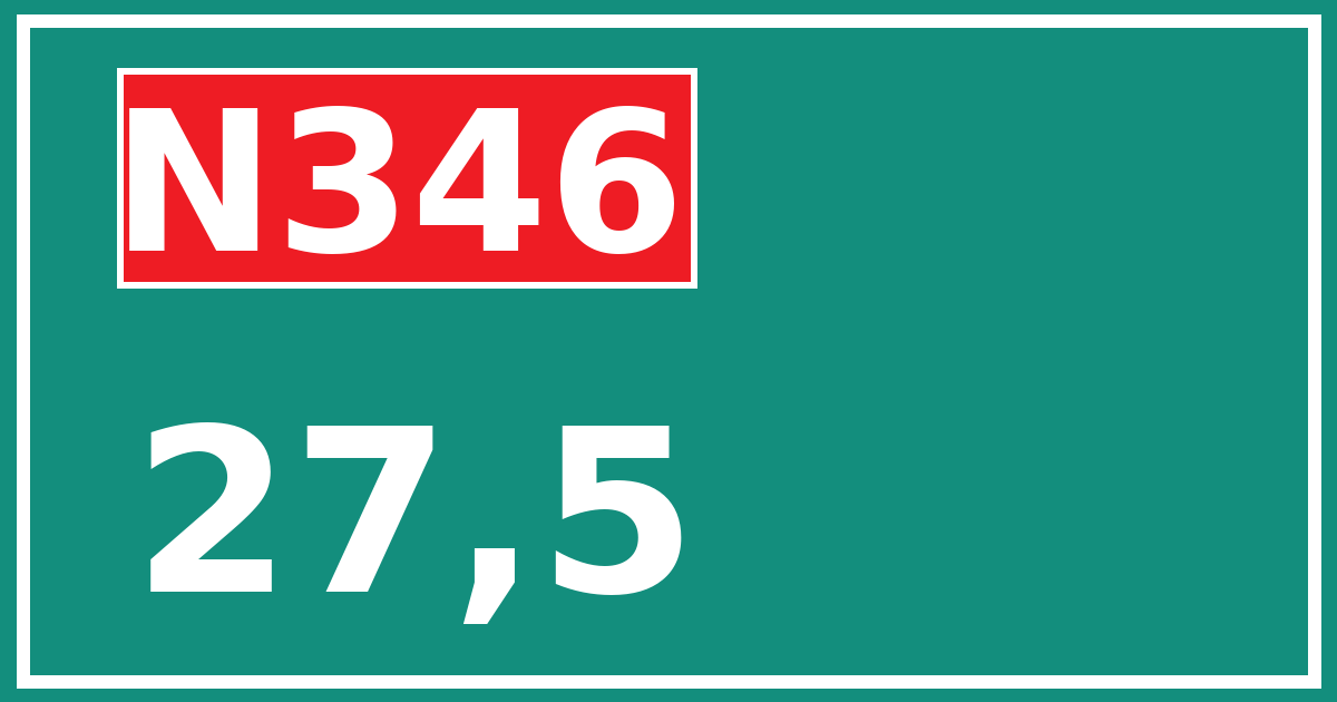 Hectometerbord N346 27,5