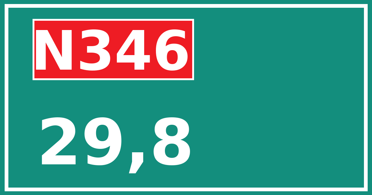 Hectometerbord N346 29,8