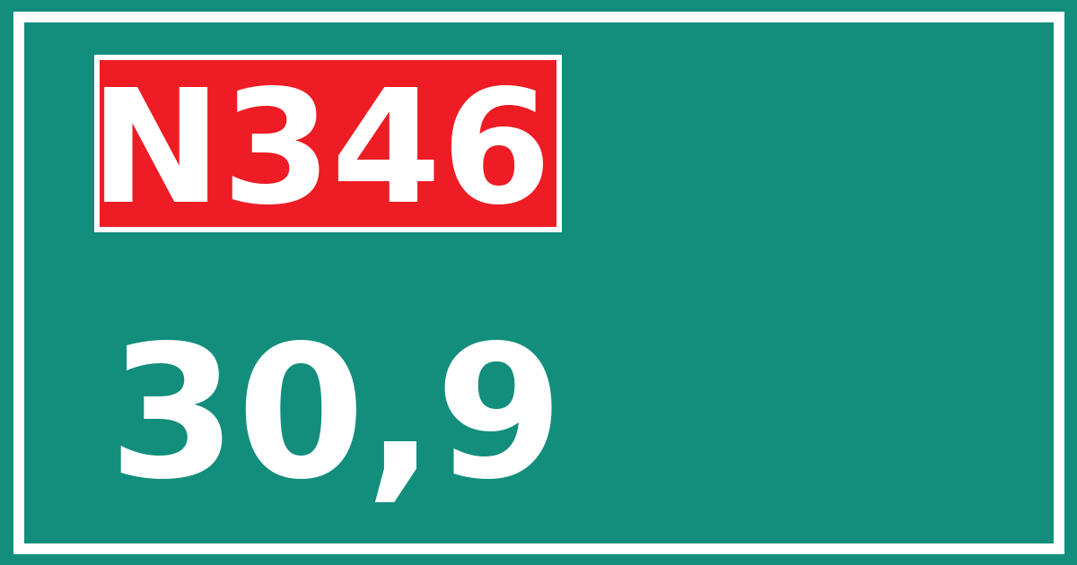 Hectometerbord N346 30,9