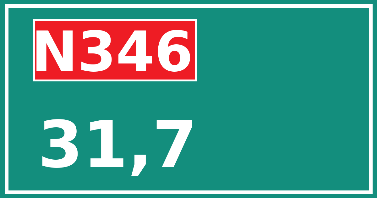 Hectometerbord N346 31,7