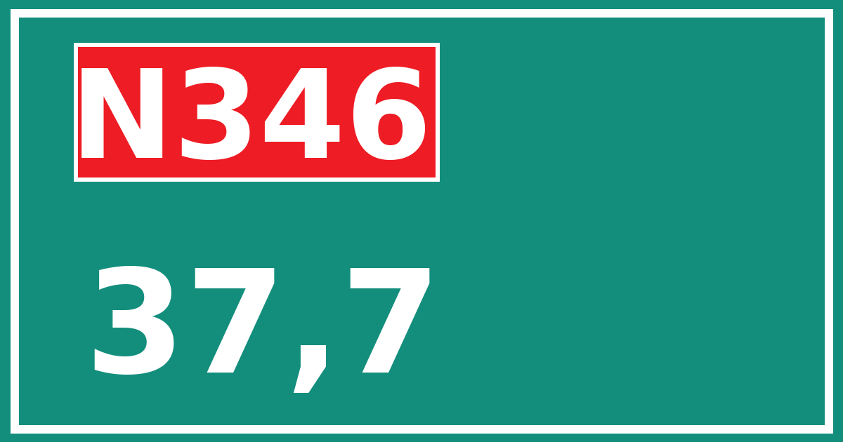 Hectometerbord N346 37,7