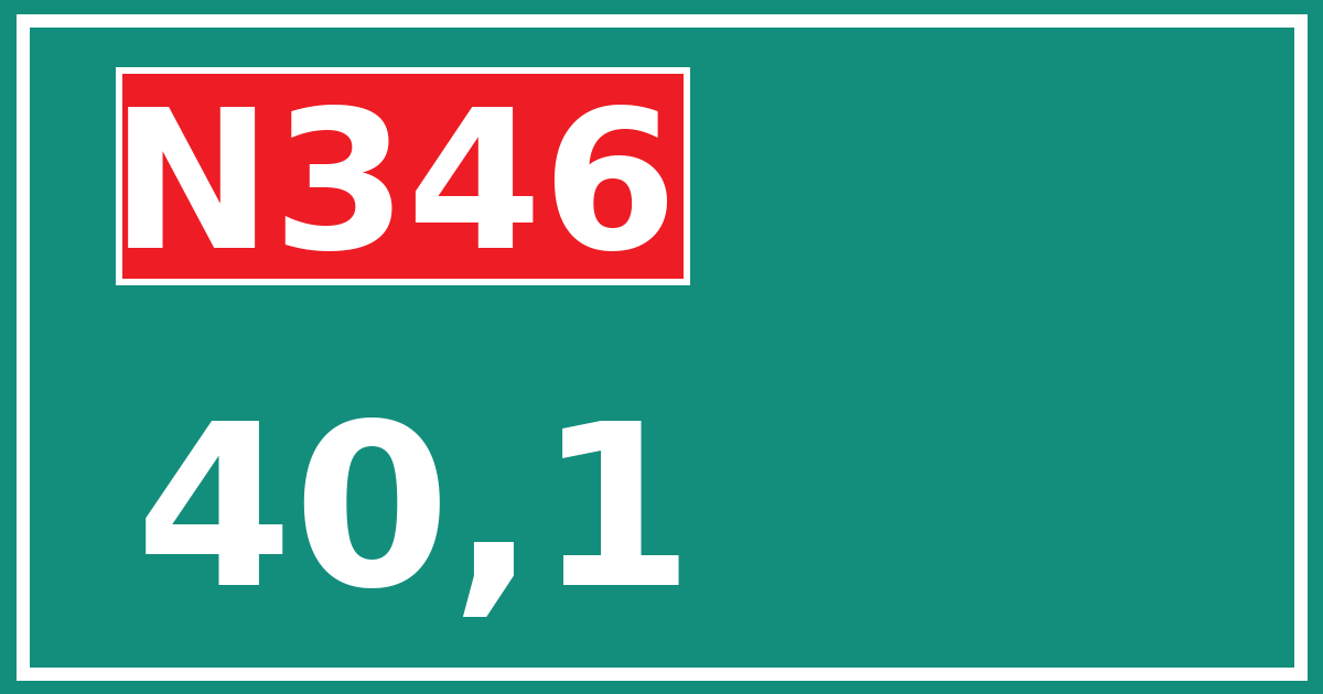Hectometerbord N346 40,1