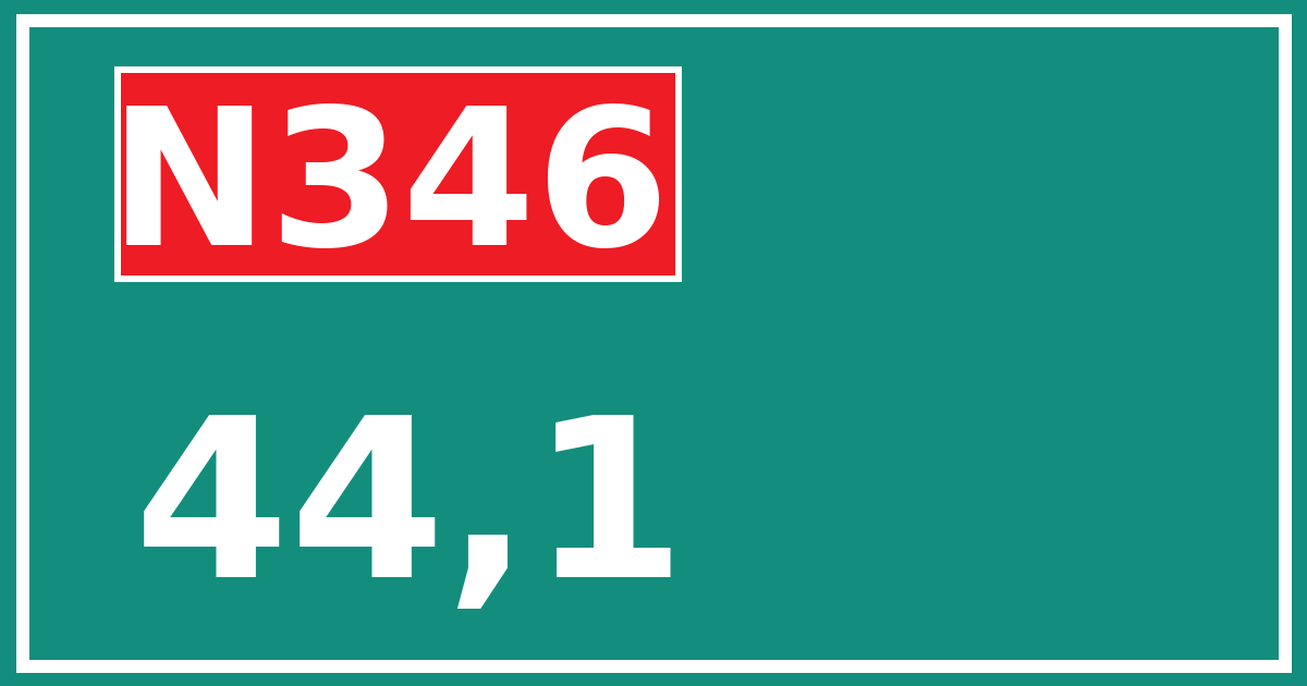 Hectometerbord N346 44,1