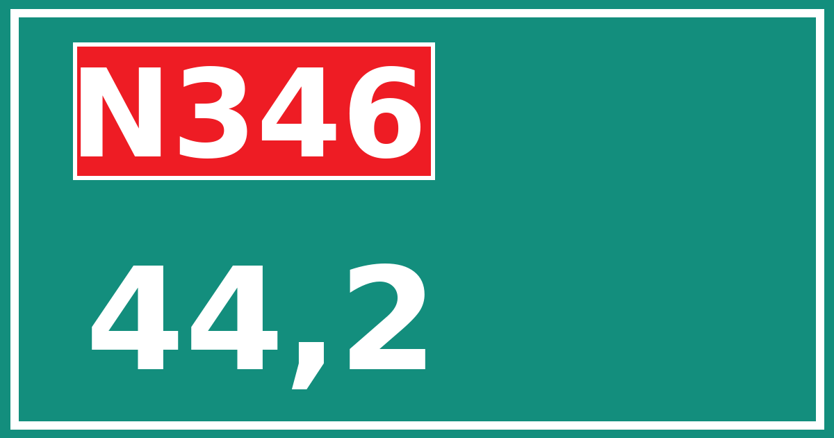 Hectometerbord N346 44,2