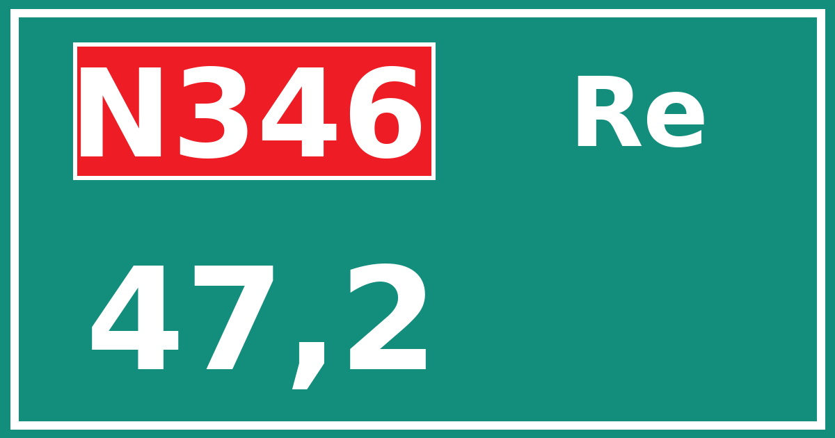 Hectometerbord N346 47,2 zijde Re