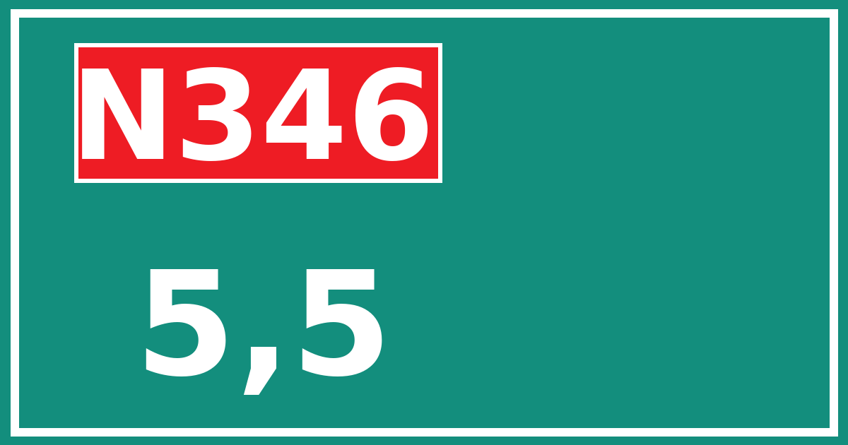 Hectometerbord N346 5,5