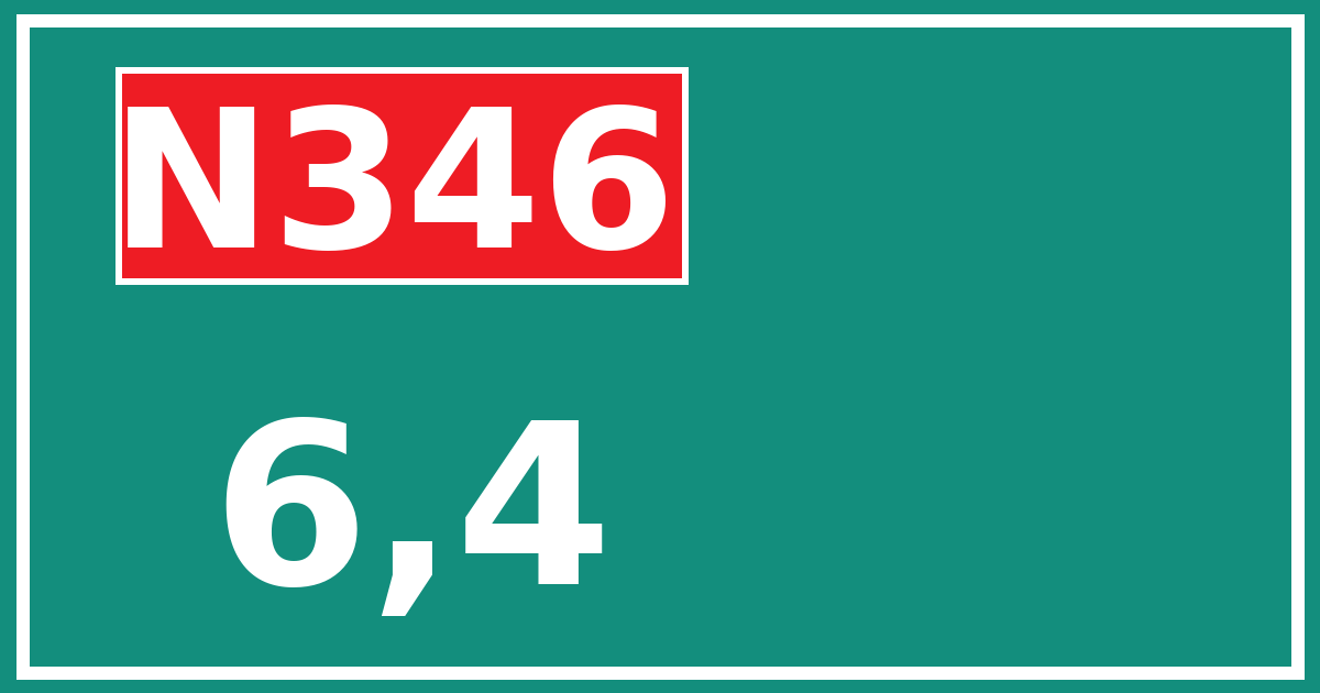 Hectometerbord N346 6,4