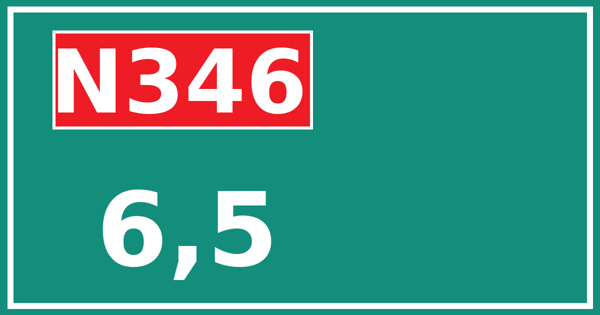 Hectometerbord N346 6,5