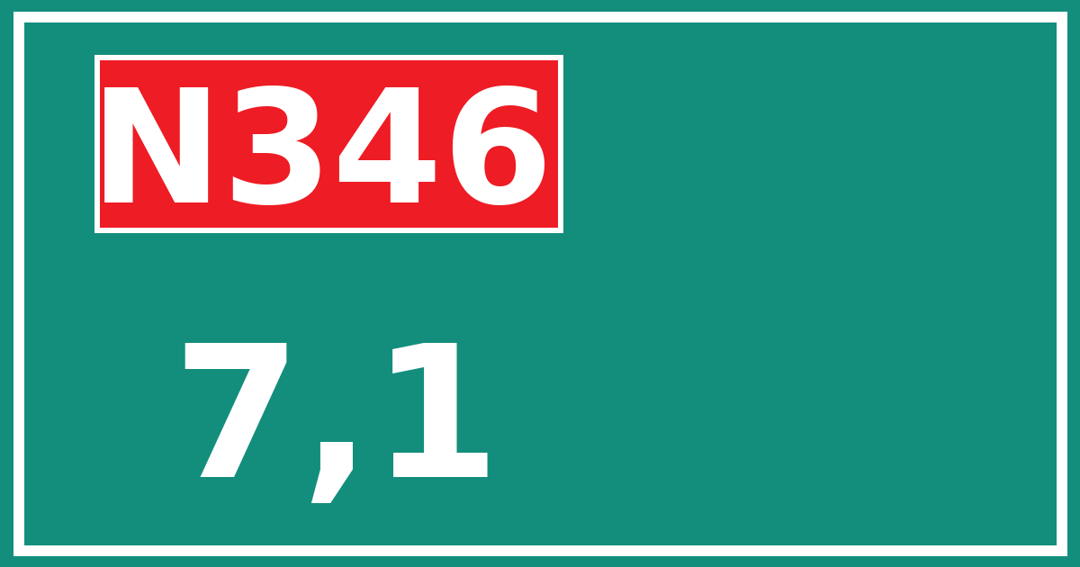 Hectometerbord N346 7,1