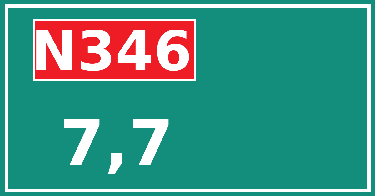 Hectometerbord N346 7,7