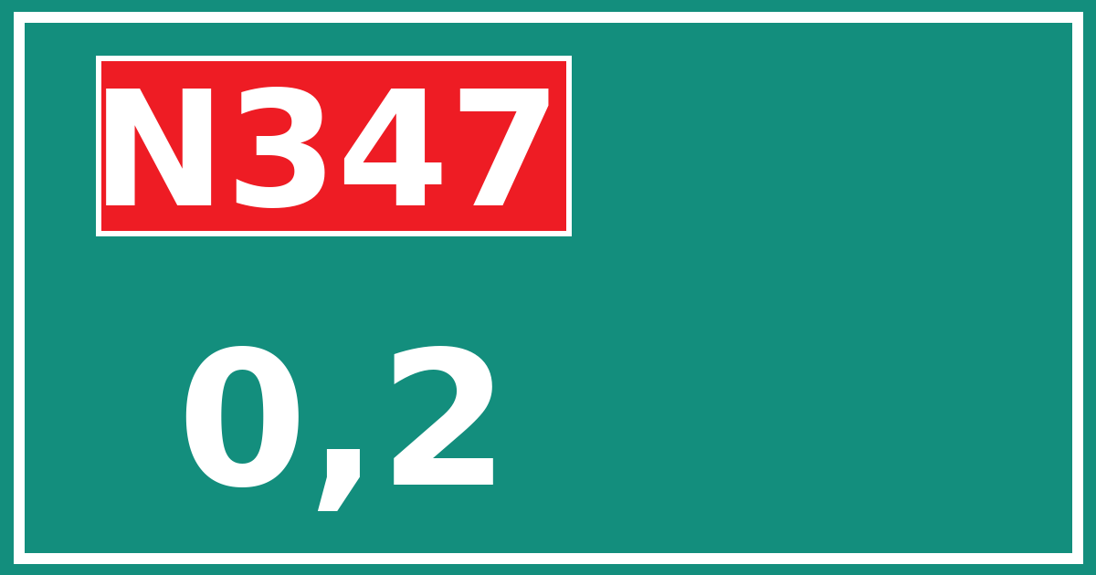 Hectometerbord N347 0,2