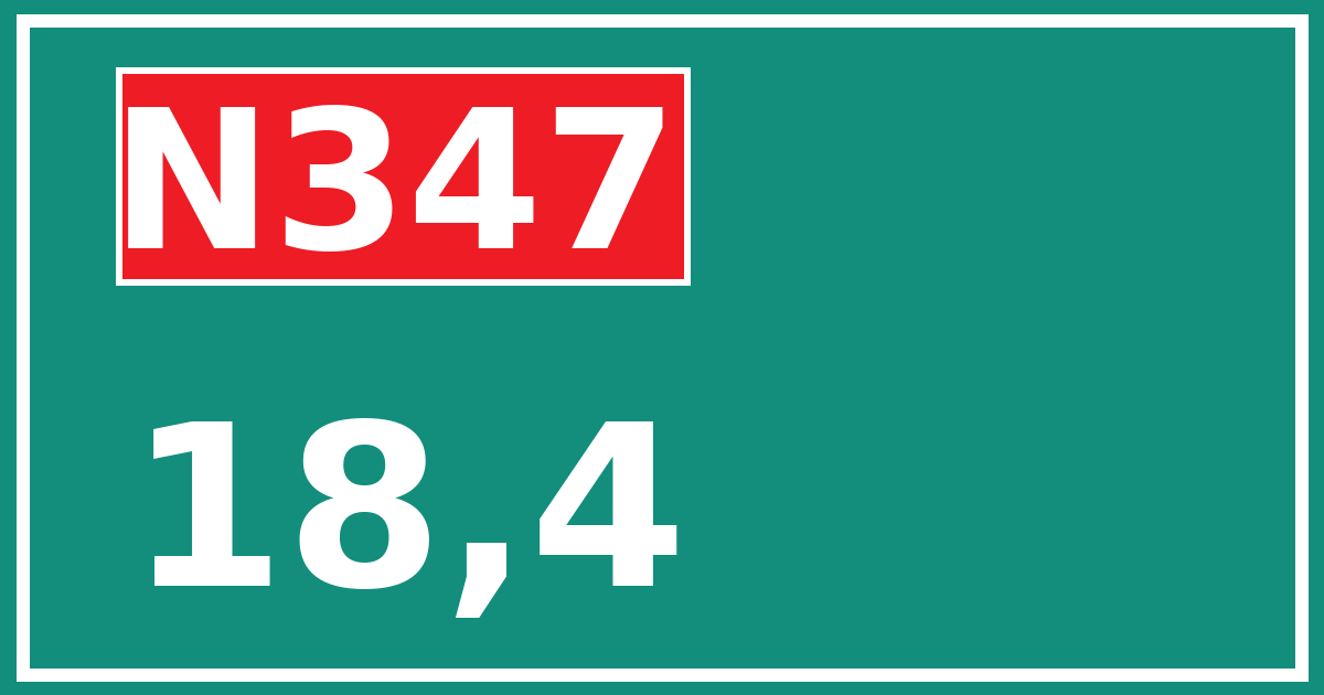 Hectometerbord N347 18,4
