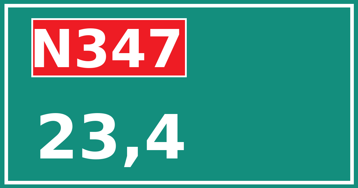 Hectometerbord N347 23,4