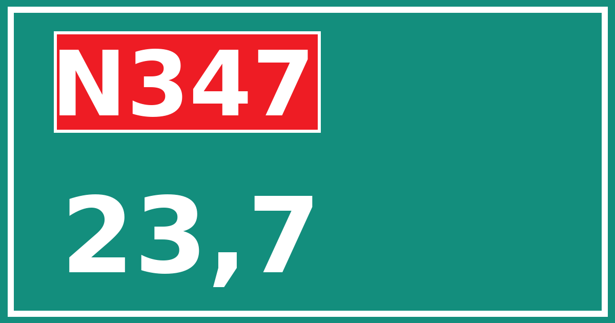 Hectometerbord N347 23,7