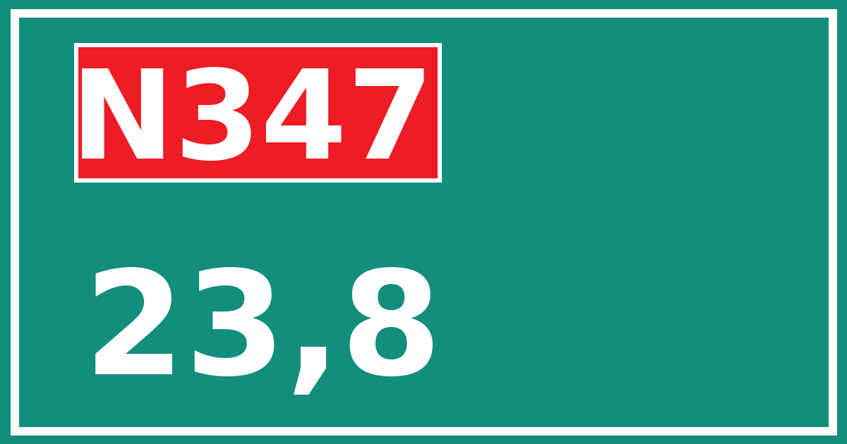 Hectometerbord N347 23,8