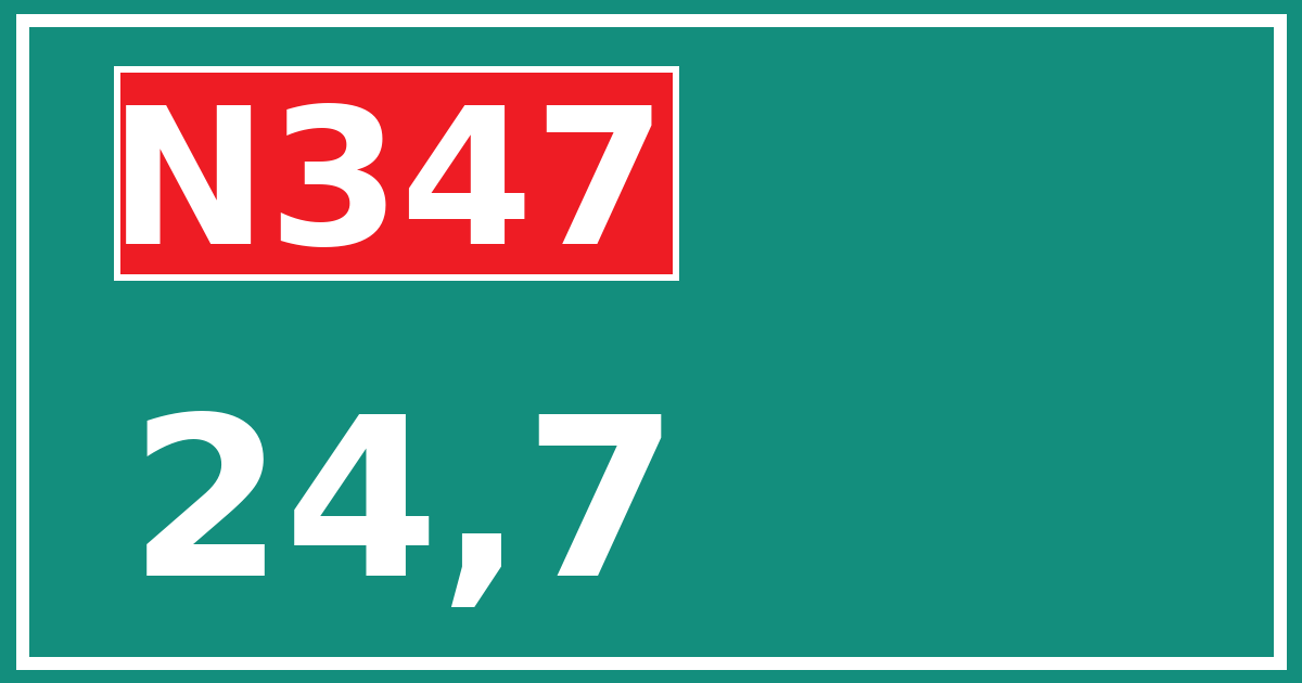 Hectometerbord N347 24,7