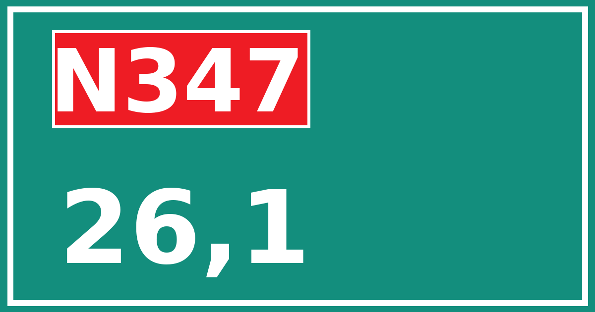 Hectometerbord N347 26,1