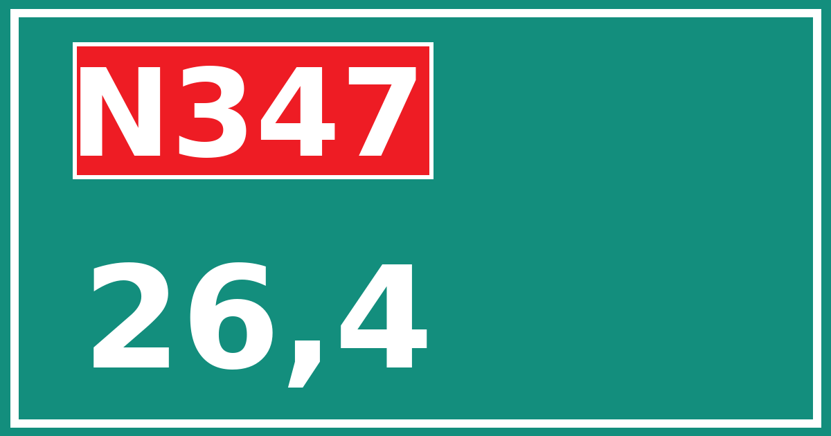 Hectometerbord N347 26,4