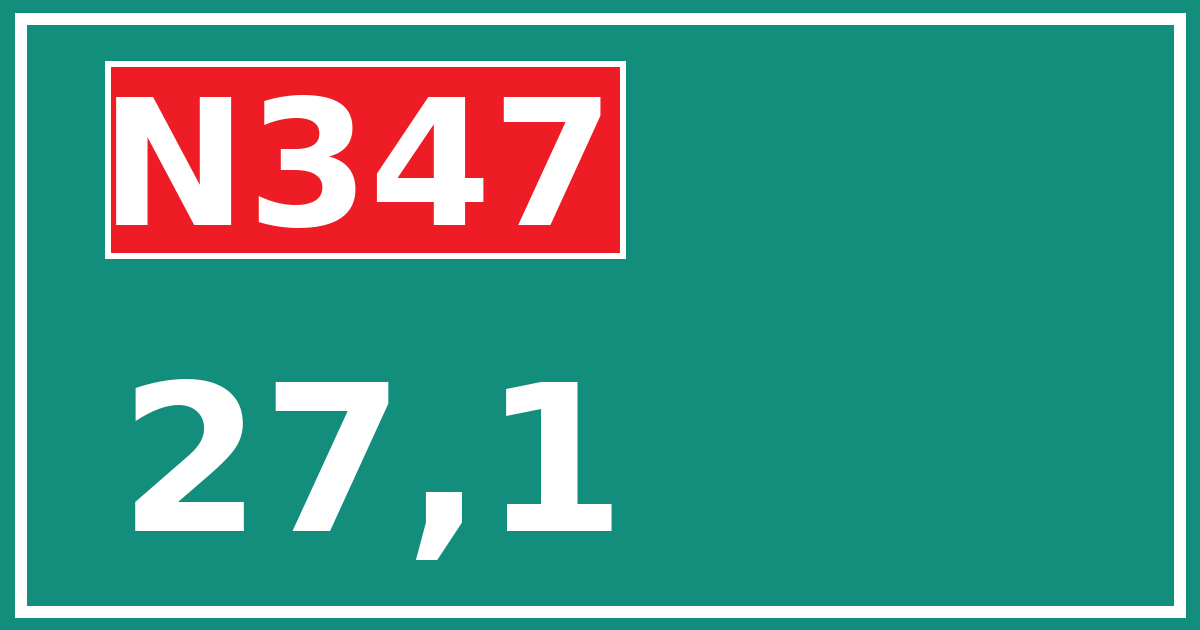 Hectometerbord N347 27,1