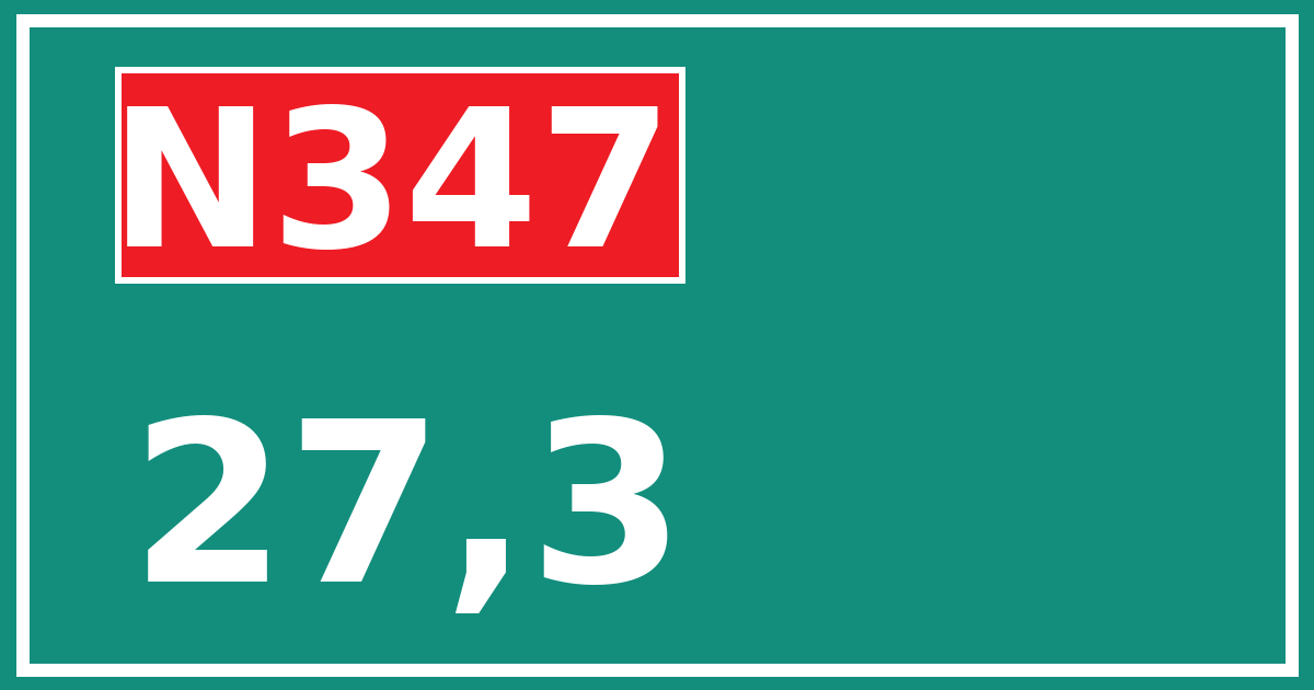 Hectometerbord N347 27,3