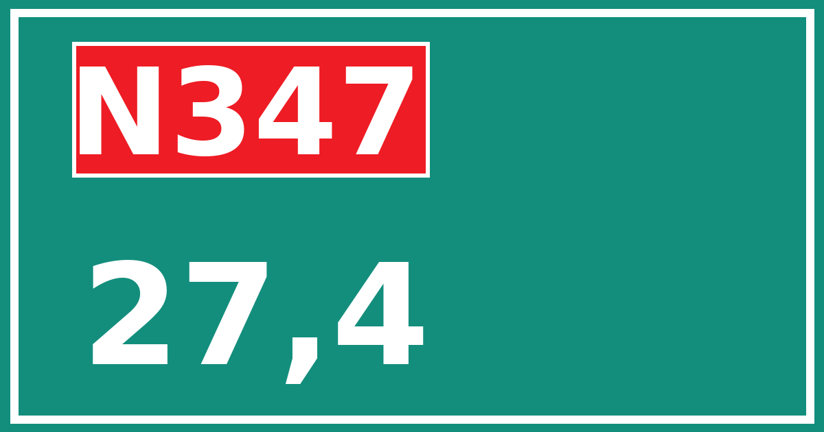 Hectometerbord N347 27,4