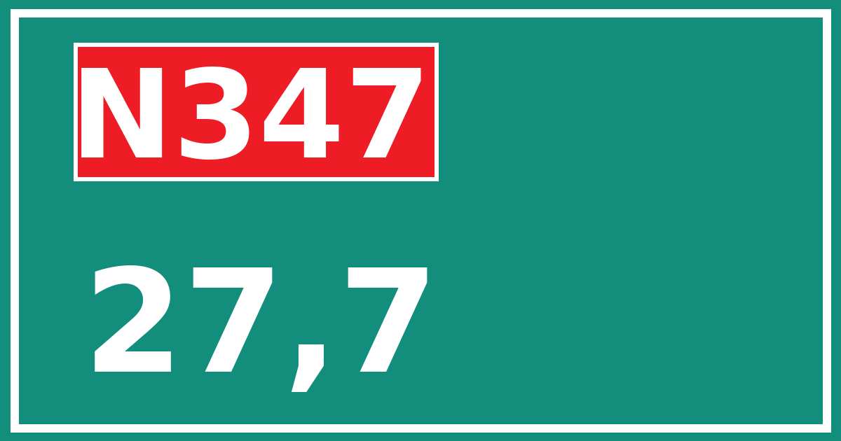 Hectometerbord N347 27,7