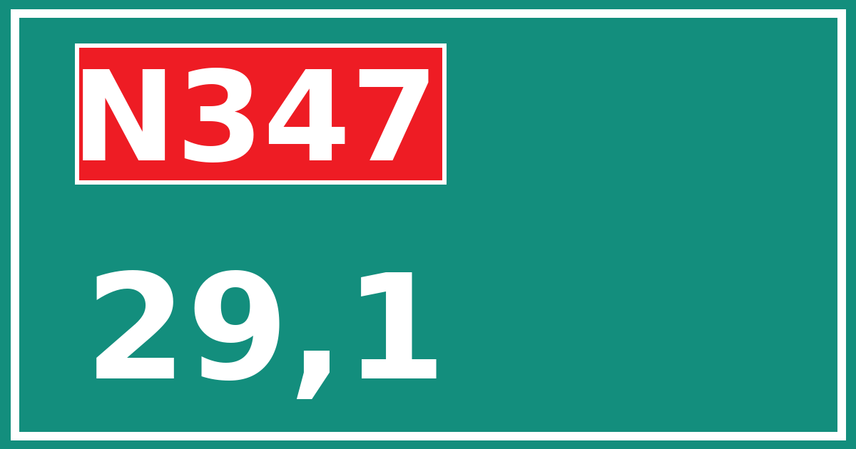 Hectometerbord N347 29,1
