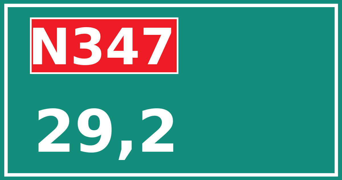 Hectometerbord N347 29,2