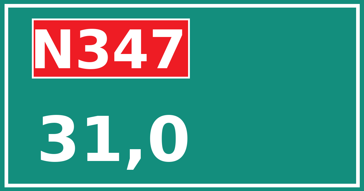 Hectometerbord N347 31,0