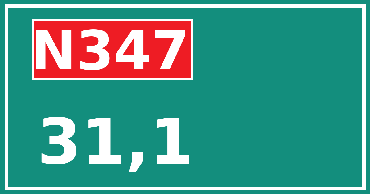 Hectometerbord N347 31,1