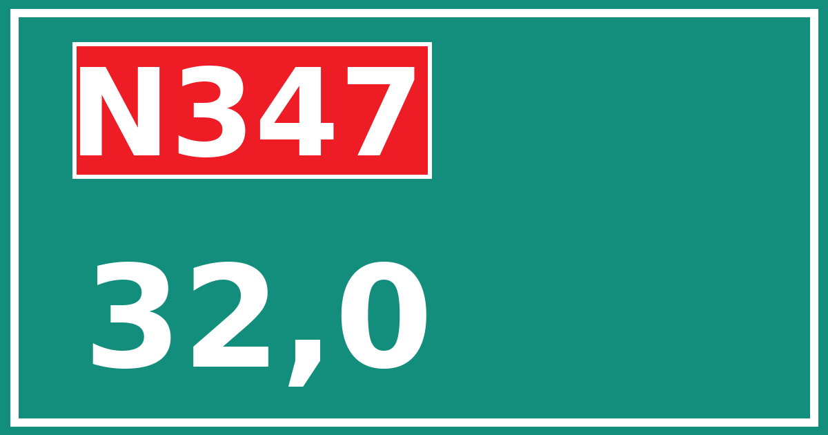 Hectometerbord N347 32,0