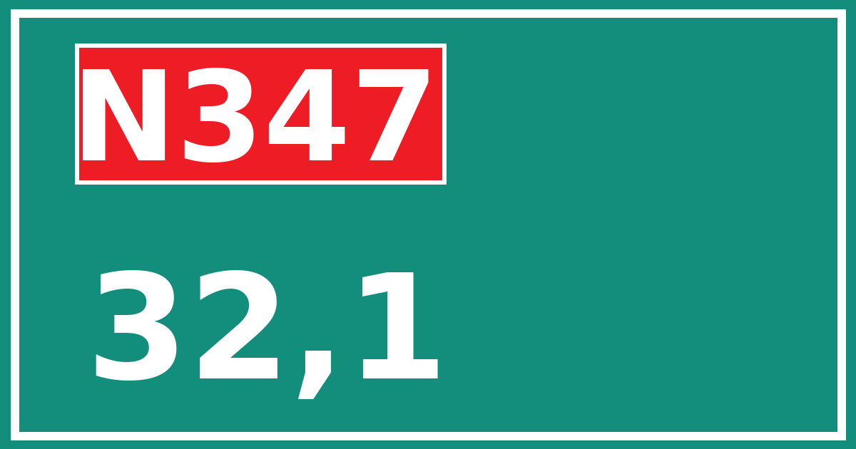Hectometerbord N347 32,1