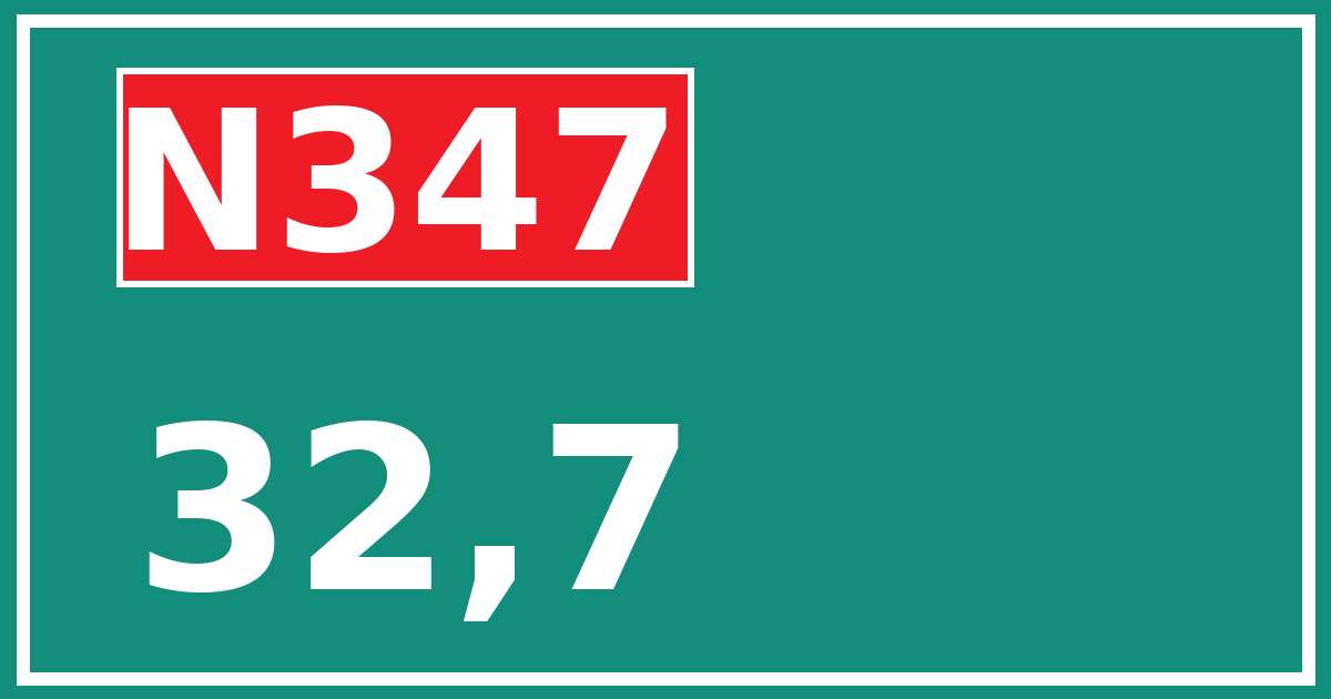 Hectometerbord N347 32,7