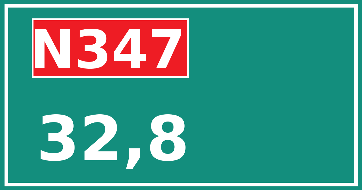 Hectometerbord N347 32,8