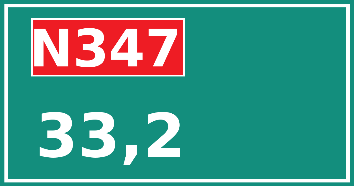 Hectometerbord N347 33,2