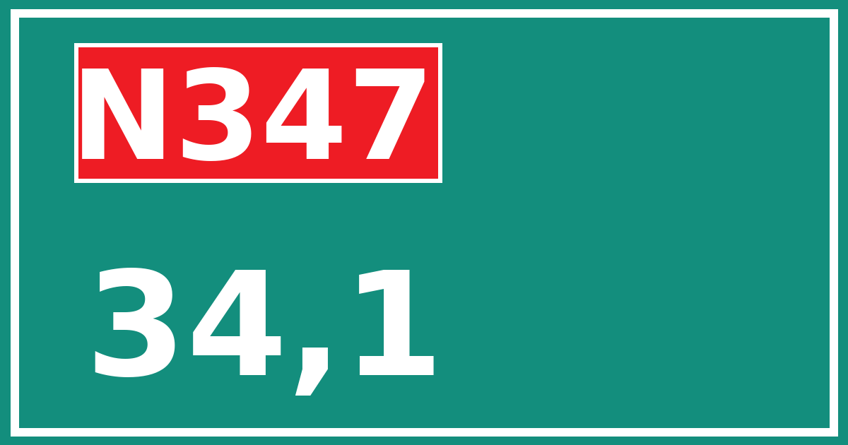 Hectometerbord N347 34,1