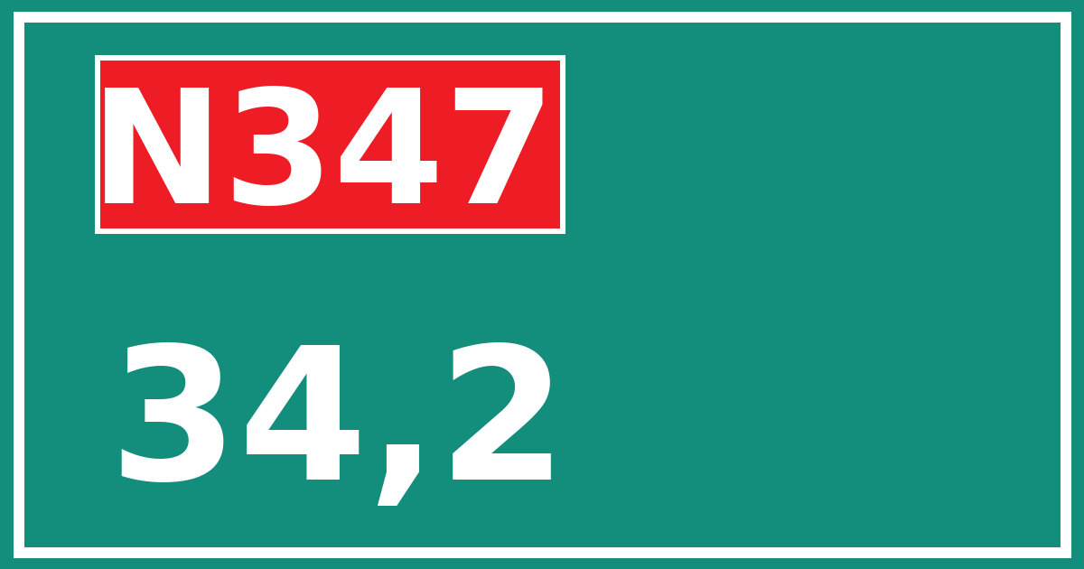 Hectometerbord N347 34,2
