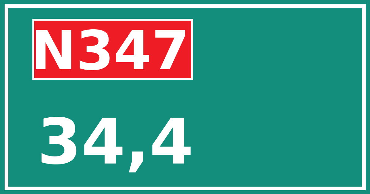 Hectometerbord N347 34,4