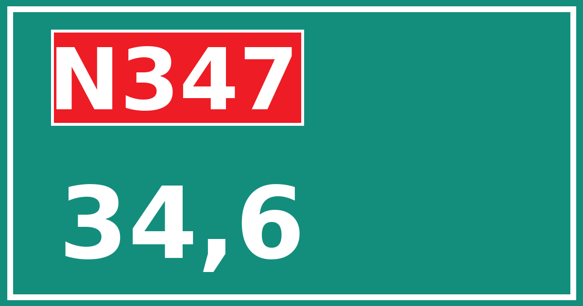 Hectometerbord N347 34,6