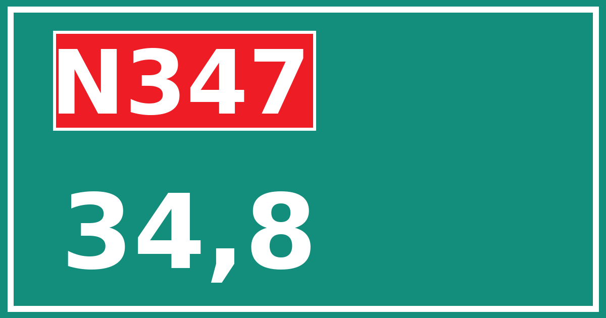 Hectometerbord N347 34,8