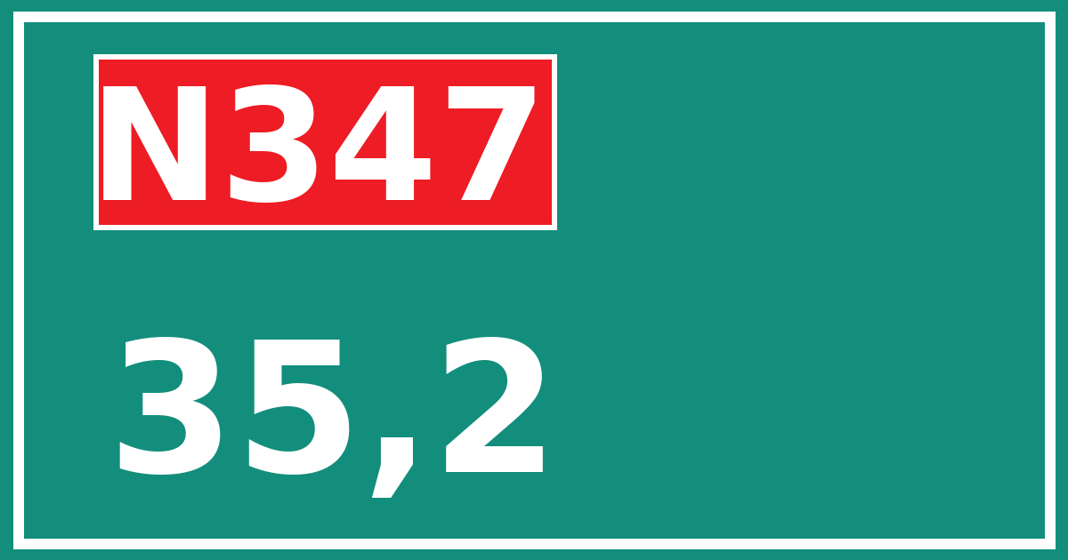 Hectometerbord N347 35,2